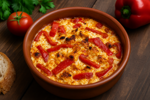 Typisch Albanees eten Fërgesë - Balkanreis.nl